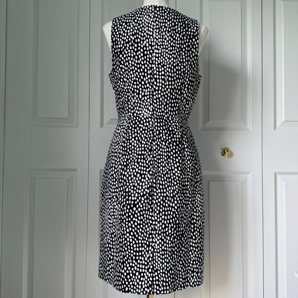 NWOT J. CREW| Dark Navy and White Sheath Dress Sz 8 - Picture 3 of 8